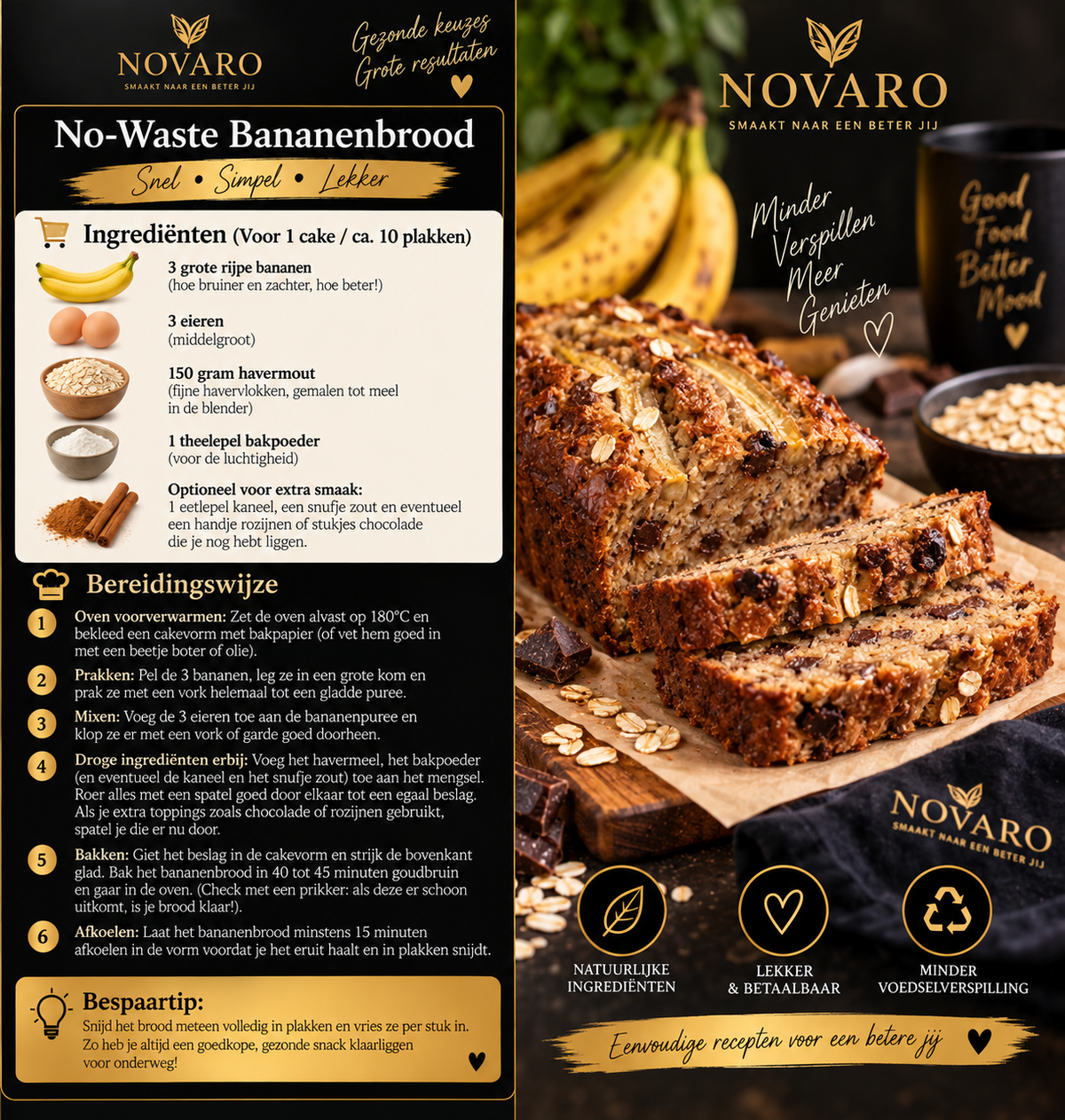 NOVARO No-Waste Bananenbrood