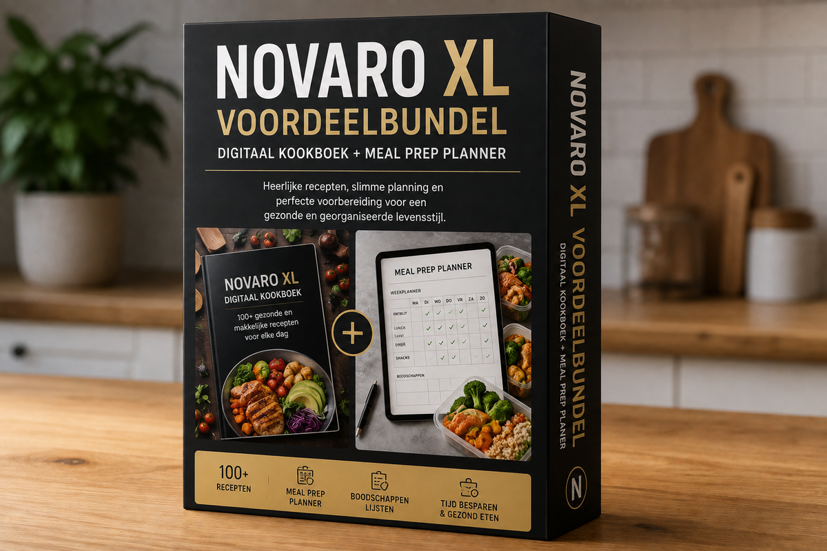 Novaro XL Voordeelbundel | Digitaal Kookboek + Meal Prep Planner